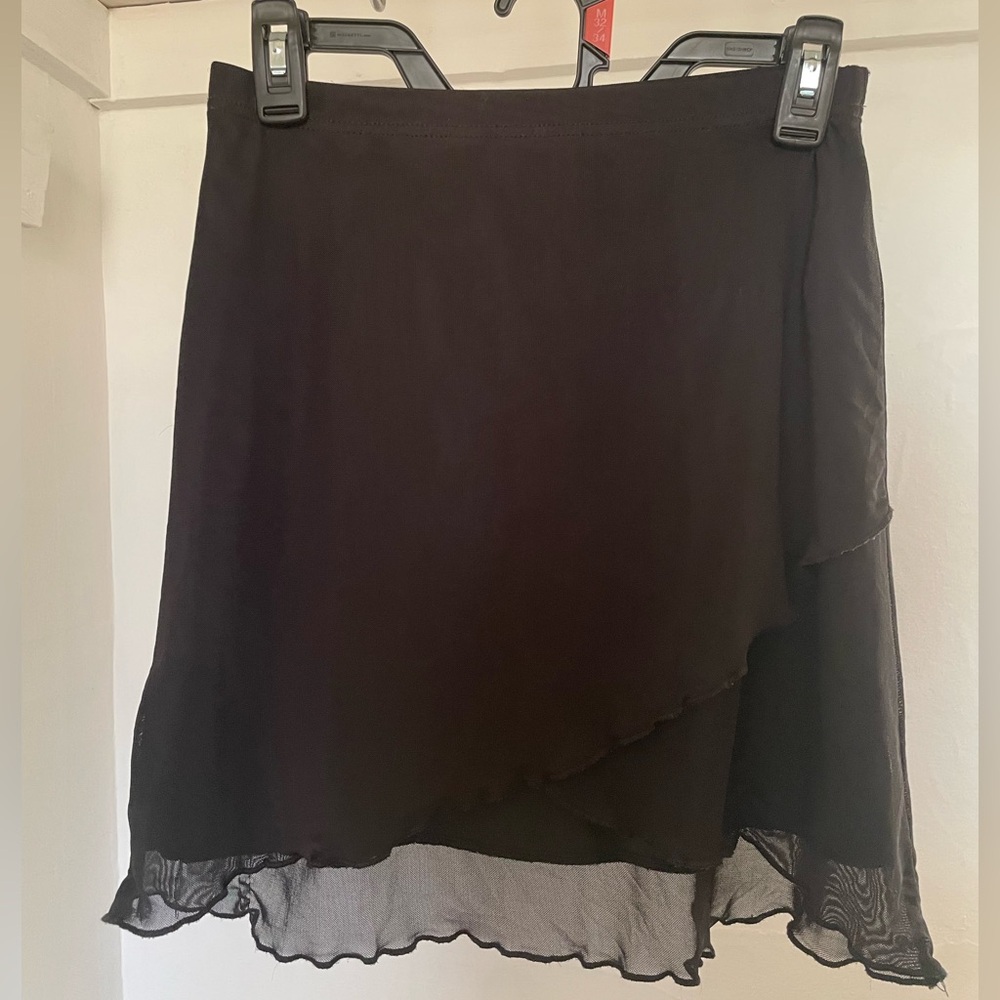 Black Bodycon Layered Skirt